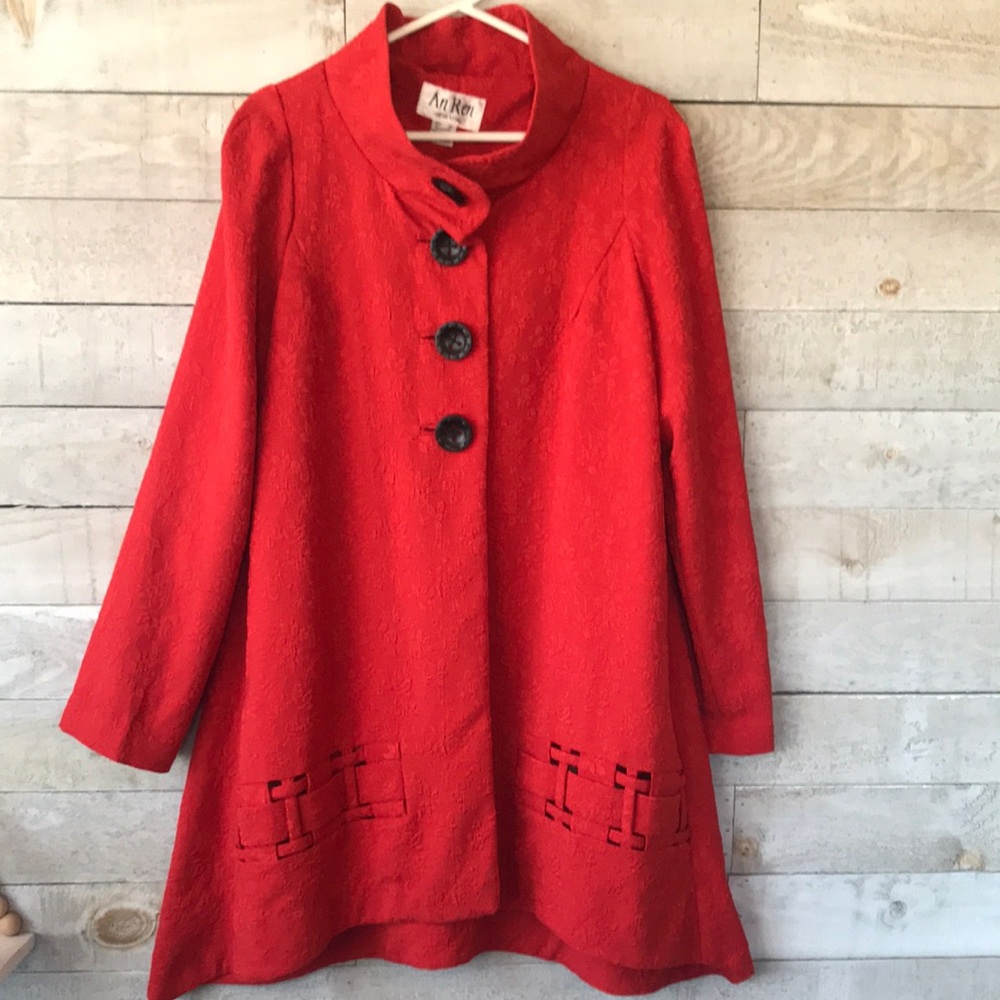 An Ren New York floral embossed Button-Up Jacket